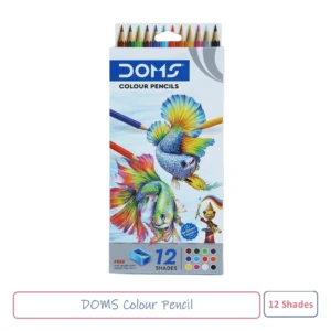 CCSKU100007 DOMS Colour Pencil 12 Shades With 1 Sharpner 1 Pack