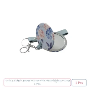 CCSKU100500 Double Sided Leather Mirror with Magnifying Mirror 1 Pcs