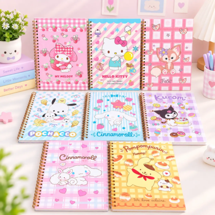 Kawaii Cute Character Spiral Notebook