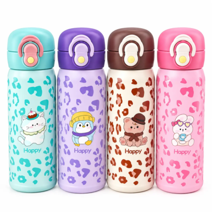 Leopard Print Cute Thermal Water Bottle
