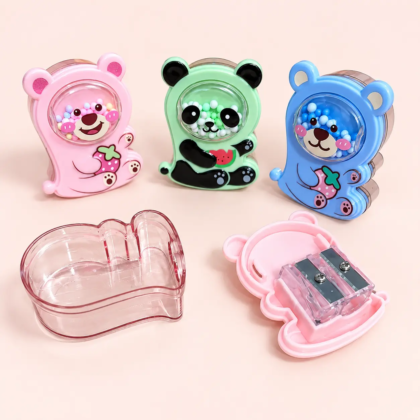 Panda Shaped Dual-Hole Manual Pencil Sharpener