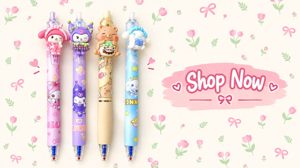 Kawaii Pastel Pen Shop Banner